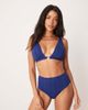 Peek & Beau Peek & Beau eyelet high rise bikini bottoms in navy - 3