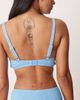 Peek & Beau Peek & Beau Fuller Bust crinkle triangle bikini top in blue - 3