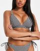 Peek & Beau Peek & Beau Fuller Bust Exclusive mix & match triangle bikini top in black and white seersucker gingham-Multi - 1