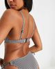 Peek & Beau Peek & Beau Fuller Bust Exclusive mix & match triangle bikini top in black and white seersucker gingham-Multi - 2