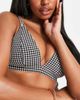 Peek & Beau Peek & Beau Fuller Bust Exclusive mix & match triangle bikini top in black and white seersucker gingham-Multi - 3
