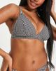 Peek & Beau Peek & Beau Fuller Bust Exclusive mix & match triangle bikini top in black and white seersucker gingham-Multi - 4