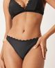 Peek & Beau Peek & Beau Fuller Bust scallop high leg bikini bottom in black - 1