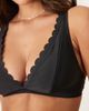 Peek & Beau Peek & Beau Fuller Bust scallop triangle bikini top in black - 3