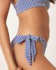 Peek & Beau Peek & Beau Fuller Bust stripe crinkle tie side bikini bottom in navy and white-Multi - 3