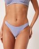 Peek & Beau Peek & Beau gingham print high leg bikini bottoms in blue - 2