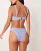 Peek & Beau Peek & Beau gingham print high leg bikini bottoms in blue - 3