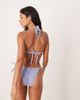 Peek & Beau Peek & Beau gingham print triangle bikini top in blue - 3