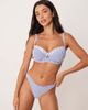 Peek & Beau Peek & Beau gingham print underwire bikini top in blue - 2