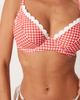 Peek & Beau Peek & Beau gingham print underwire bikini top in red - 2