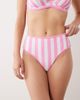 Peek & Beau Peek & Beau high waist bikini bottom in pink stripe - 2