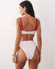 Peek & Beau Peek & Beau high waist bikini bottom in red & white polka dot - 4