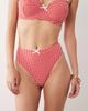 Peek & Beau Peek & Beau high waist bikini bottom with bow detail in red gingham - 1