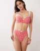 Peek & Beau Peek & Beau high waist bikini bottom with bow detail in red gingham - 2
