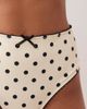 Peek & Beau Peek & Beau high waist bikini bottom with trim detail in black & white polka dot-Multi - 3