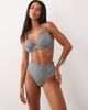 Peek & Beau Peek & Beau high waist scallop bikini bottoms in black & white gingham-Multi - 1