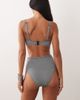 Peek & Beau Peek & Beau high waist scallop bikini bottoms in black & white gingham-Multi - 3