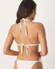 Peek & Beau Peek & Beau mini polka dot triangle bikini top in cream and black-White - 2