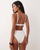 Peek & Beau Peek & Beau plunge bikini top in white broderie - 4