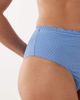 Peek & Beau Peek & Beau textured scallop trim highwaist bikini bottom in cornflower blue - 3