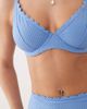 Peek & Beau Peek & Beau textured scallop trim underwire bikini top in cornflower blue - 2