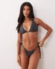 Peek & Beau Peek & Beau tie side bikini bottom in black & white polka dot - 1