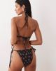 Peek & Beau Peek & Beau tie side bikini bottom in black cherry print - 2