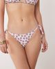 Peek & Beau Peek & Beau tie side bikini bottom in strawberry print-Red - 2