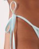 Peek & Beau Peek & Beau tie side bikini bottom with contrast binding in blue ditsy floral - 3