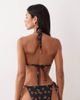 Peek & Beau Peek & Beau triangle bikini top in black cherry print - 3