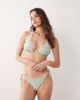Peek & Beau Peek & Beau triangle bikini top in blue gingham & lemon print-Multi - 2