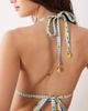 Peek & Beau Peek & Beau triangle bikini top in blue gingham & lemon print-Multi - 3