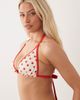 Peek & Beau Peek & Beau triangle bikini top in white & red polka dots - 2