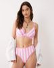 Peek & Beau Peek & Beau underwire bikini top in pink stripe - 1