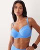 Peek & Beau Peek & Beau underwire bikini top in textured blue - 1