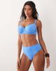 Peek & Beau Peek & Beau underwire bikini top in textured blue - 2