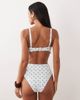 Peek & Beau Peek & Beau underwire bikini top in white & blue polka dot-Multi - 4