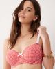Peek & Beau Peek & Beau underwire bikini top with bow detail in red gingham - 1