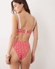 Peek & Beau Peek & Beau underwire bikini top with bow detail in red gingham - 3