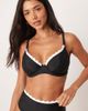 Peek & Beau Peek & Beau underwire bikini top with contrast scallop edges in black - 3