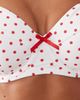Peek & Beau Peek & Beau underwire bikini top with contrast straps in red & white polka dot - 2