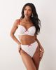 Peek & Beau Peek & Beau underwire bikini top with contrast straps in red & white polka dot - 3