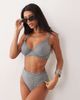 Peek & Beau Peek & Beau underwire scallop bikini top in black & white gingham-Multi - 1