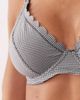 Peek & Beau Peek & Beau underwire scallop bikini top in black & white gingham-Multi - 3