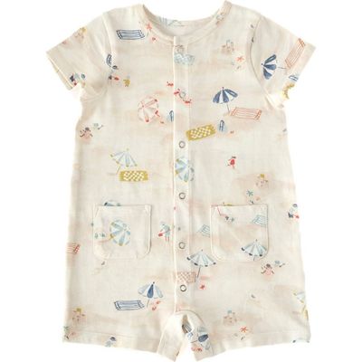 Pehr Pehr Beach Print Organic Cotton Romper