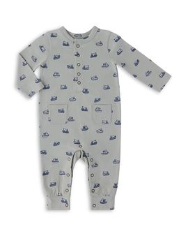 Pehr Pehr Boys' Essentials Henley Patch Pocket Romper