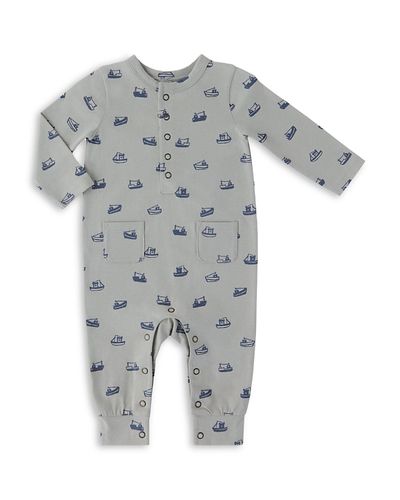 Pehr Pehr Boys' Essentials Henley Patch Pocket Romper