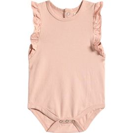 Pehr Pehr Garment Dyed Flutter Sleeve Organic Cotton Bodysuit