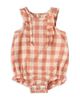 Pehr Pehr Girls' Checkmate Flutter One Piece Romper - 1