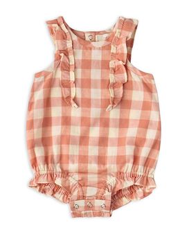 Pehr Pehr Girls' Checkmate Flutter One Piece Romper